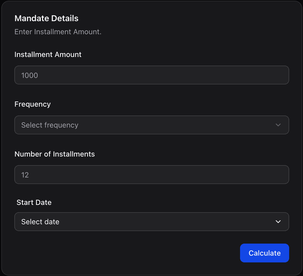 Mandate math handled inline