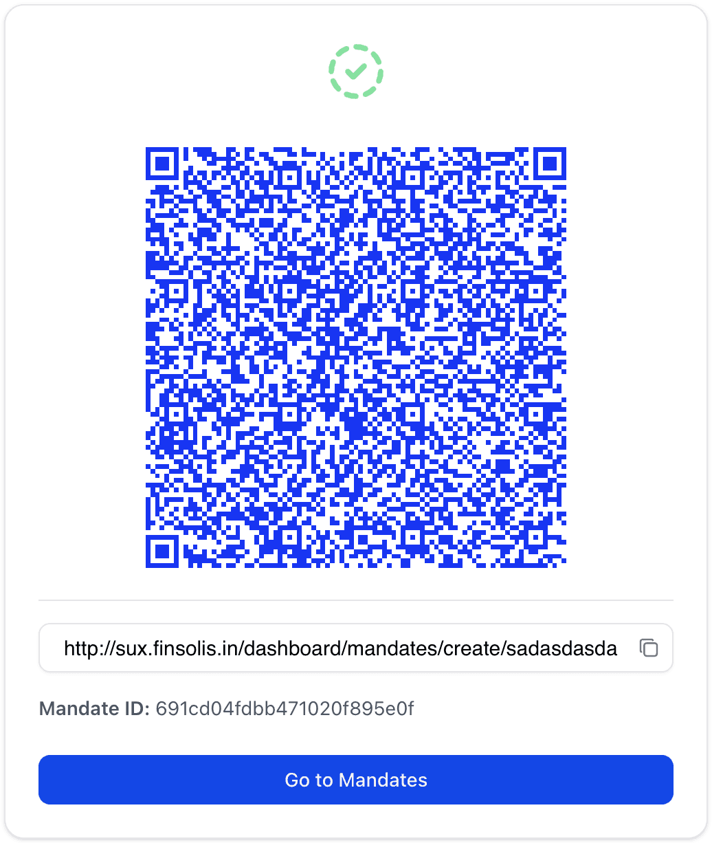 QR confirmations built-in